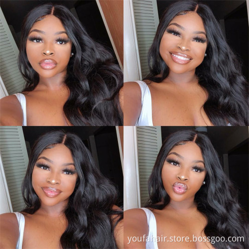 Wholesale Brazilian Virgin Unprocessed Human Hair 4x4 HD Lace Closure Body Weaves Frontal Lace Closure with Bundles